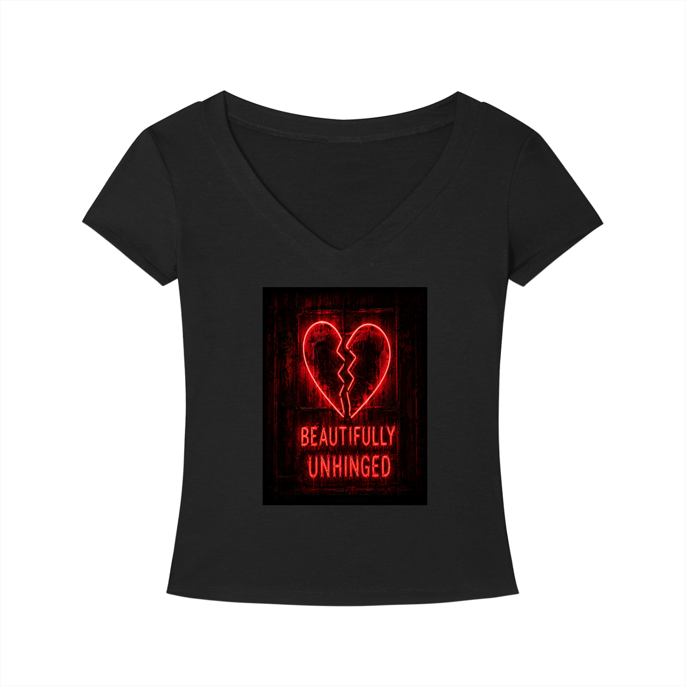 Tencel Slim Fit V-Neck T-Shirt/Unhinged